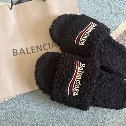 Black balenciaga slides size 9.5 men’s