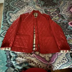 Burberry Brit Quilted Jacket – Red – XL – Like New