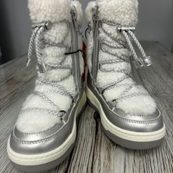 Wonder Nation Kids 9 Winter Boot Silver N White 