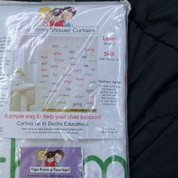 Educational Shower Curtain (Words Edition)