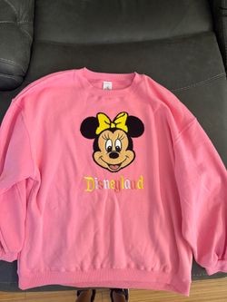 Disney pink minnie sweater size large