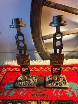 Candelabros Bronce 9 Plg Israel 