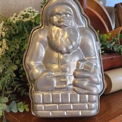 Vintage Santa Claus 2 PC Cake Mold Baking Pan