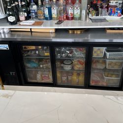 Bar Refrigerator 3 Sliding Doors