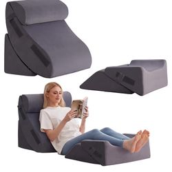 Grey Plush Bed Accessories For Post Surgery-back Problems 