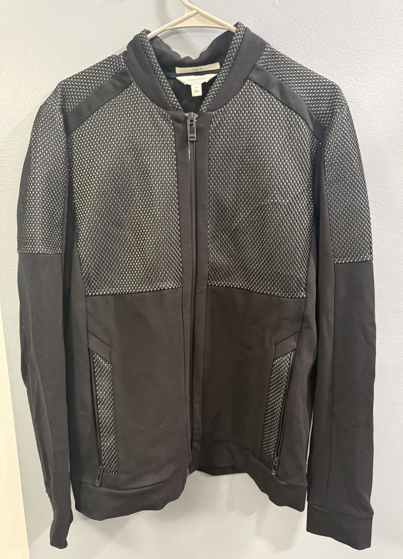 Calvin Klein Jacket Men Size M Slim Fit Zip Blazer