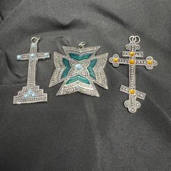 Ornamental Ecclesiastical Crosses – Set of 3