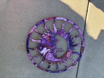 Outside or inside wall decor  modern colorful sun