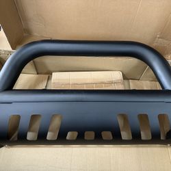 New 2011 - 2017 Jeep Grand Cherokee Matte Black Bumper Bull Bar Grill Guard With Skid Plate - Part # ARM-FZW-992