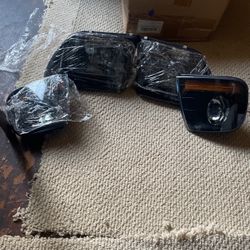 96-01 Ford Truck New Smoke Black Head Lamps 