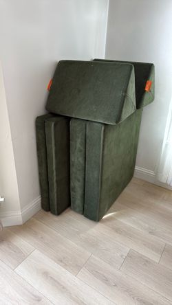 Nugget Kids Play Couch Foam Sofa Green