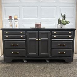 🖤 Cast-Iron Black Credenza / Dresser 