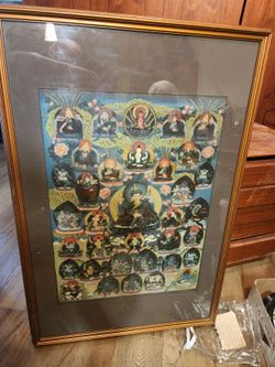 Tibetan Tonka framed portrait