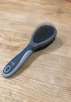 Double sided dog grooming brush