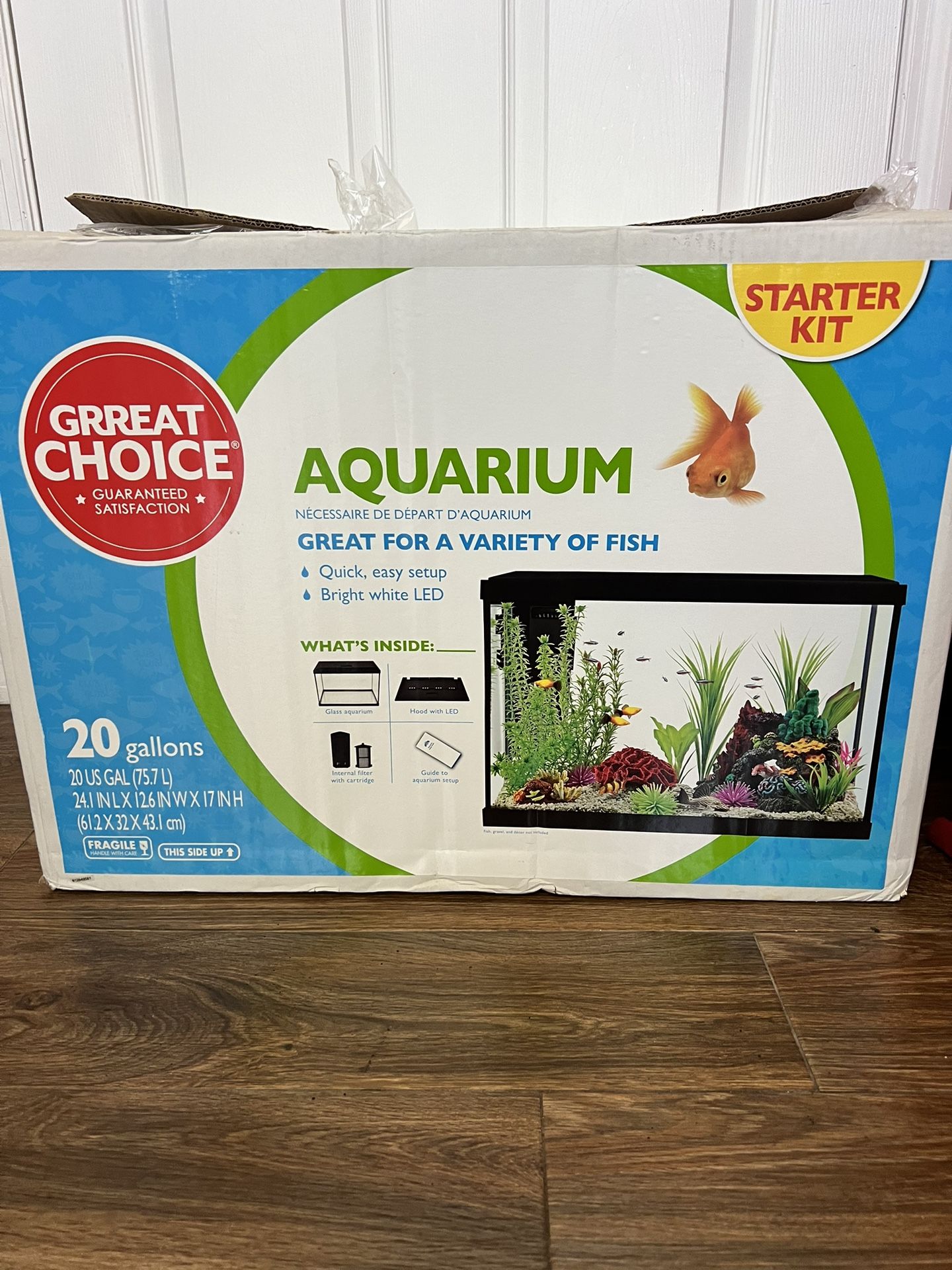 Aquarium 20 Gal Starter Kit New