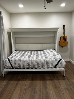 Transitional, White Murphy Bed Wall Unit
