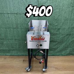 Deep Fryer With 2 Baskets | Includes Hose with Regulador | Freidora de 2 Canastas