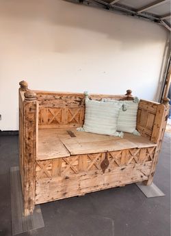Boho Chic Antique Indian Settle Bench