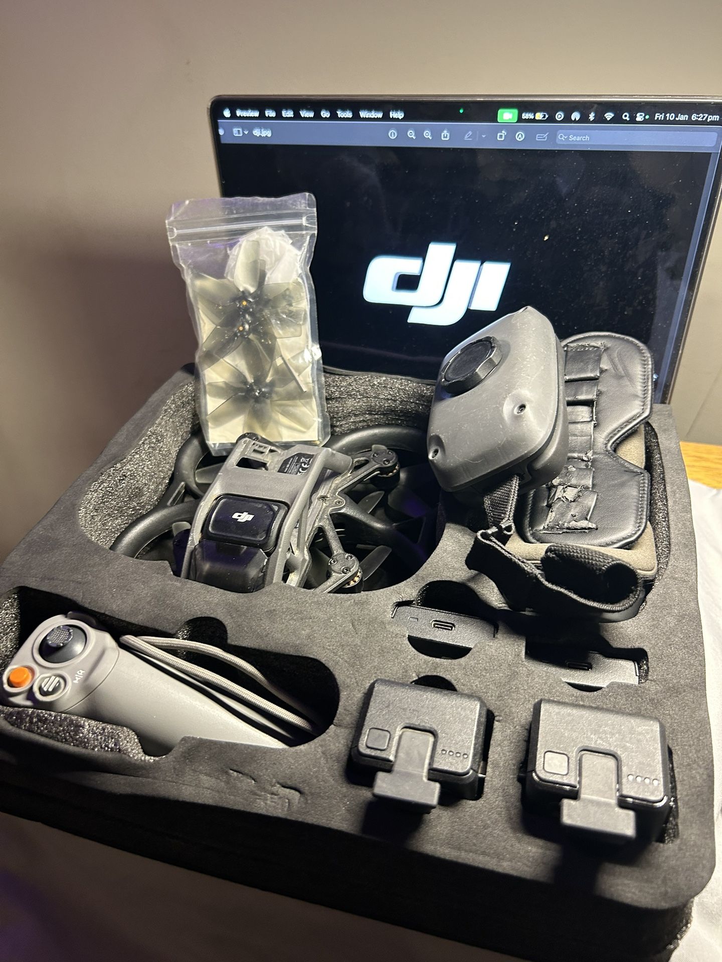 DJI Avata Explorer Combo, First-Person View Drone with Camera 4K, Super-Wide 155° FOV, Includes New RC Motion 2 and Goggles Integra Black, FAA Remote