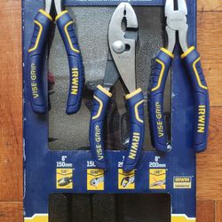IRWIN VISE-GRIP Pliers Set, 3-Piece New 