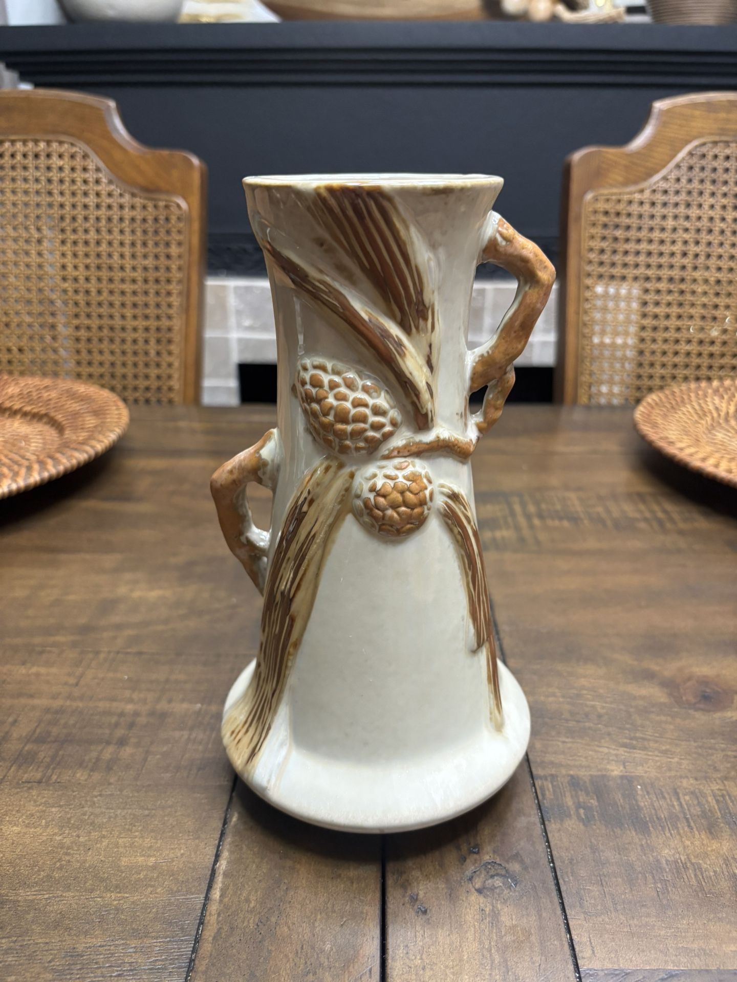 Vintage Ceramic McCoy Pottery Company Wheat Pattern Vase