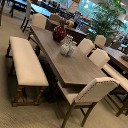 Regent Grayish Brown Dining Set (Dining table and Chairs