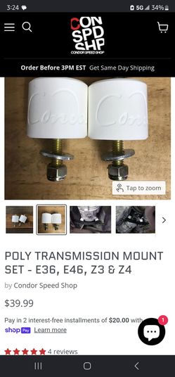Bmw e46 z e36 + Condor ploy bmw trans mounts.