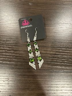 Green earrings