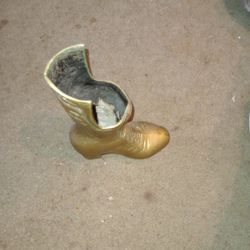 Heavy Brass Decorative Shoe Old