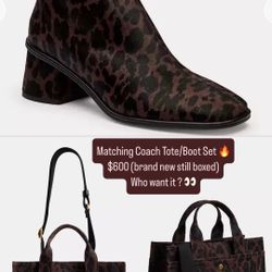 Brand new Coach Tote/Boot Set 