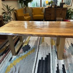 World Market Sloan Living Edge Wood Dining Table 