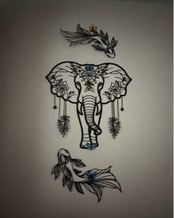 ⭐️ Decor | Elephant and Koi Fish