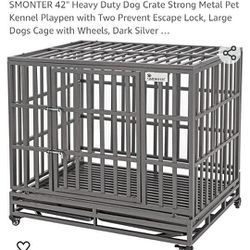 SMONTER 42" Steel Dog Crate