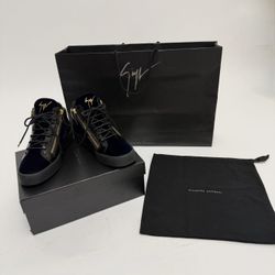 Giuseppe Zanotti, Kriss velvet, Dark Blue/Black, size 45 (12)