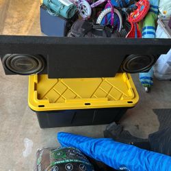 2 10 Inch Pioneer Subwoofers with Custom Box 