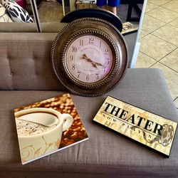 Large Edinburgh Clock -“Theater Now Playing" OR  Coffee Mug Canvas Print: Square canvas