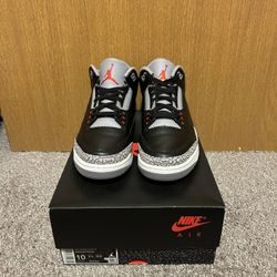 Jordan 3 “Black Cement” 2025 . Size 10M, VNDS. OG All
