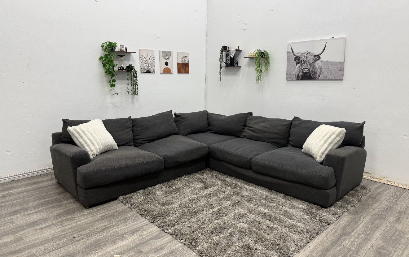 Grey Sectional Couch - Free Delivery