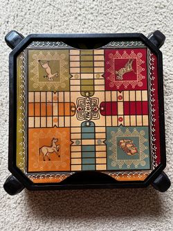 Wood Pachisi And Tic Tac Toe Board Game