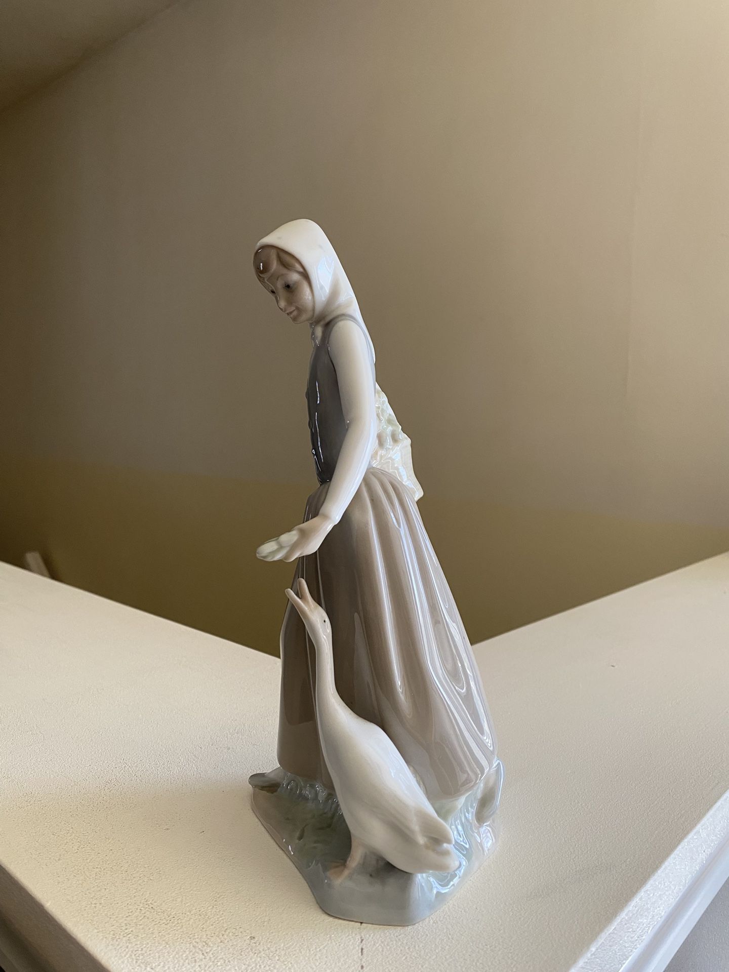 Woman With Goose Figurine 