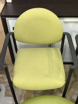 Linea Italia Guest Chairs – Green Fabric (Pair) – $100 Each 📦 Florida
