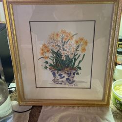 Lithograph painting signed by Artist Barbara Mock