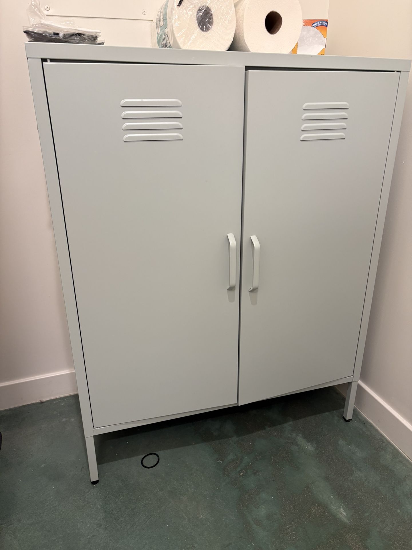 Metal mint green Storage Cabinet