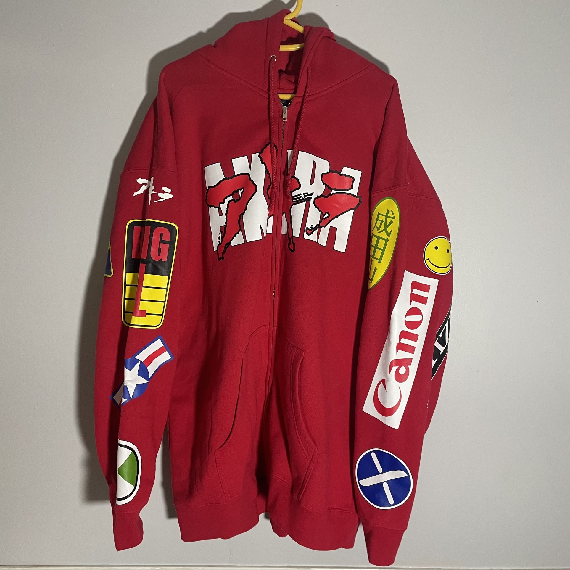 Akira Good For Health Bad For Education Zip Up Hoodie Mens XXL Red