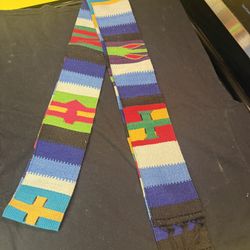 Extra Long, 84 Inch Woven Boho Belt Back Wall Hanging Colorful, Tribal Motif