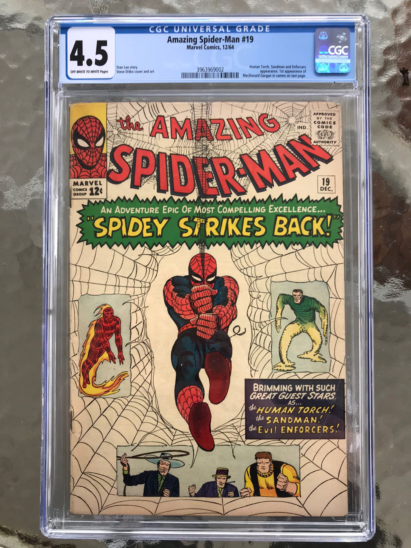 Amazing Spider-Man #19 (1964) CGC 4.5 — O/w to White; 1st Mac Gargan Cameo
