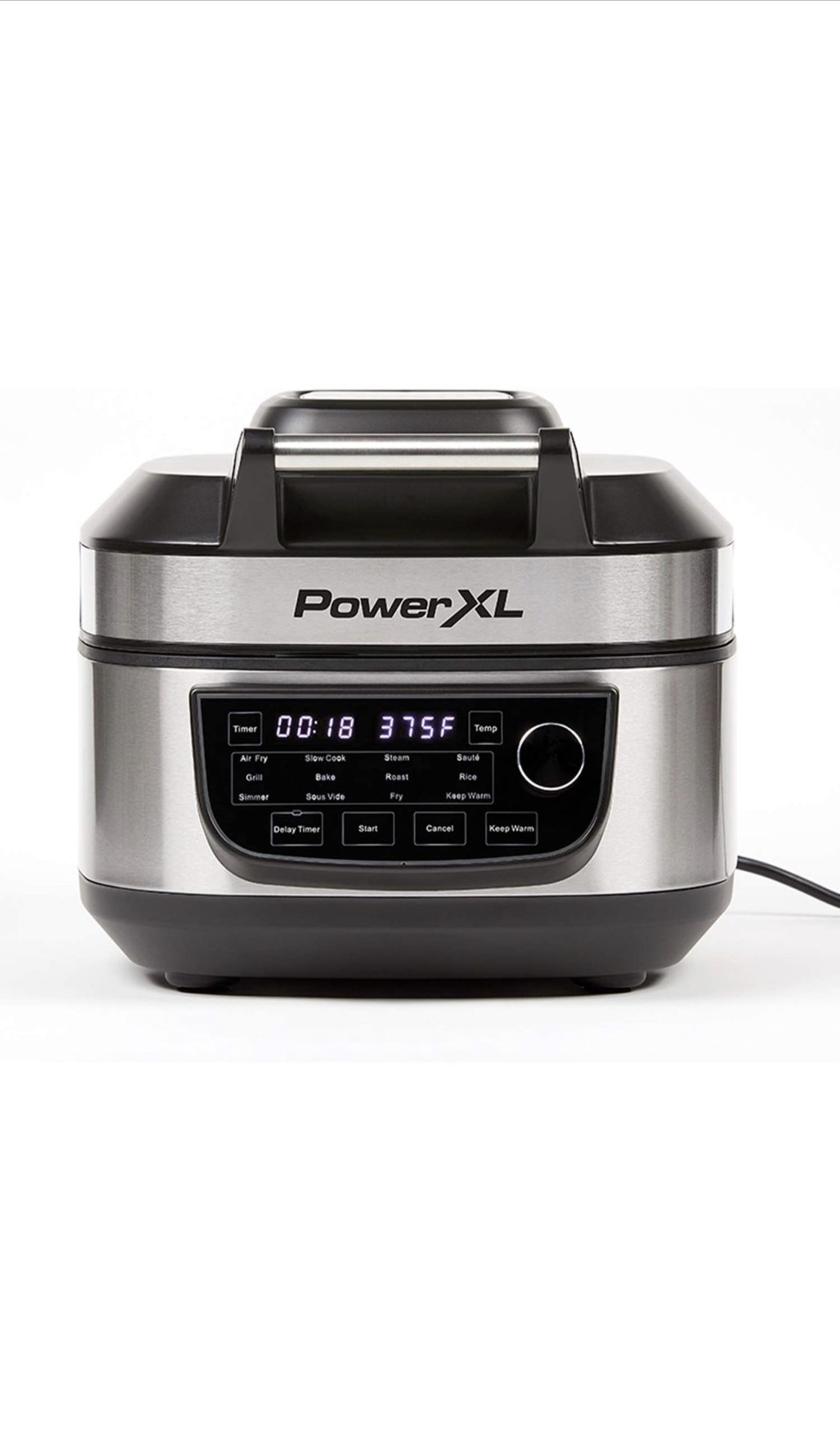 POWER XL Grill Air Fryer Combo Plus 6 QT 12n1 Stainless Steel Nonstick BRAND NEW