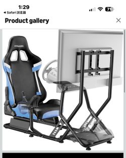 New in box ARES WING Racing Simulator Cockpit with TV Mount, Sim Racing Wheel Stand Formula and GT Sim Racing Cockpit Compatible with Logitech, Moza, 