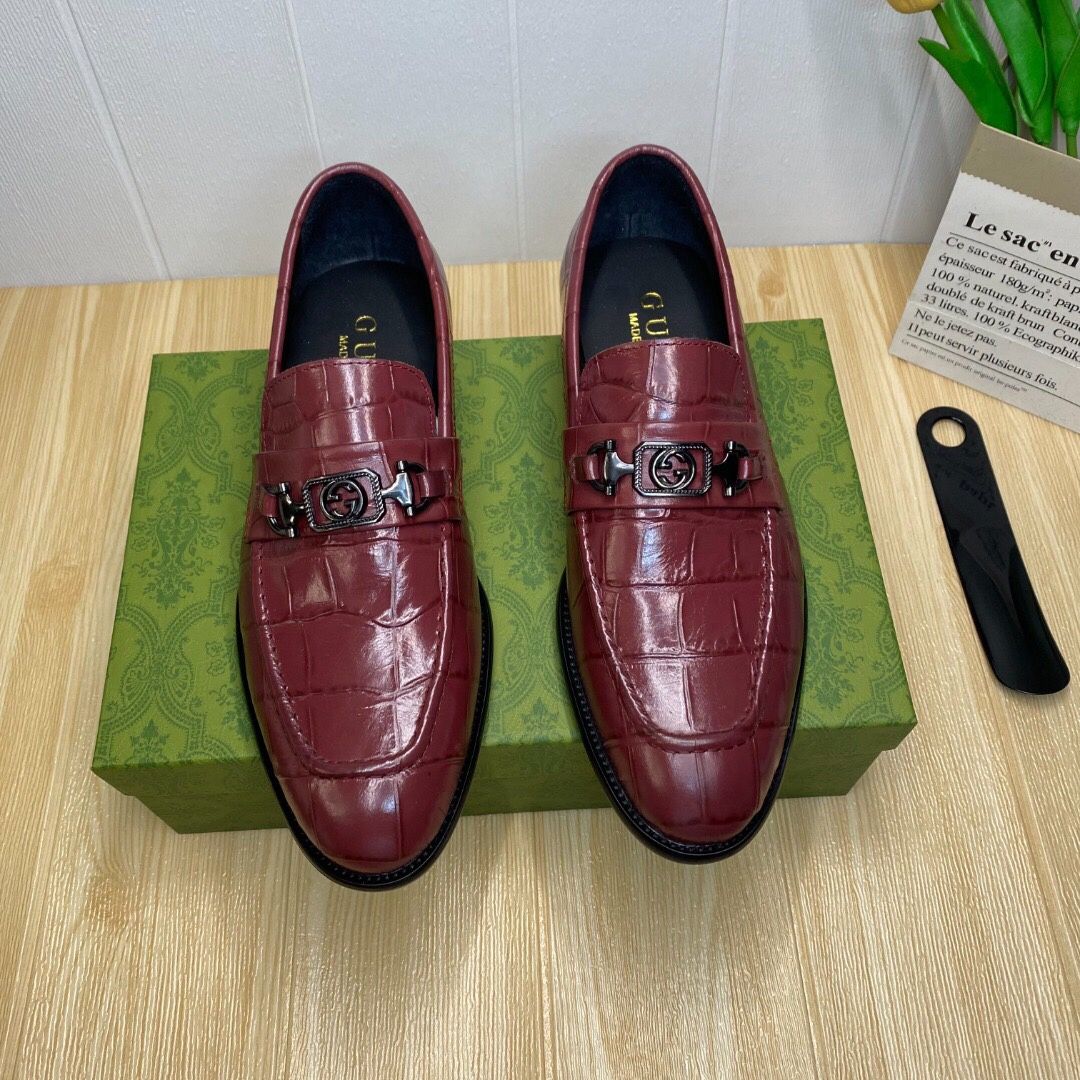 GG Men’s Leather Shoes With Box 2025 New
