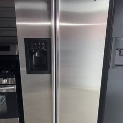 GE Stainless Steel Refrigerator And Freezer